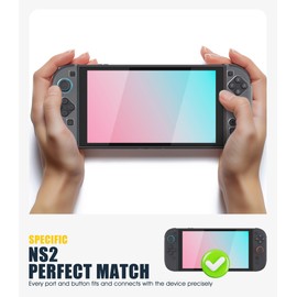 NEWZEROL Protective Case Compatible for Switch 2 2025 Joy Con, Controller Skin Anti-Slip Magnetic Hard PC Cover Precise Cutouts Shell Protection