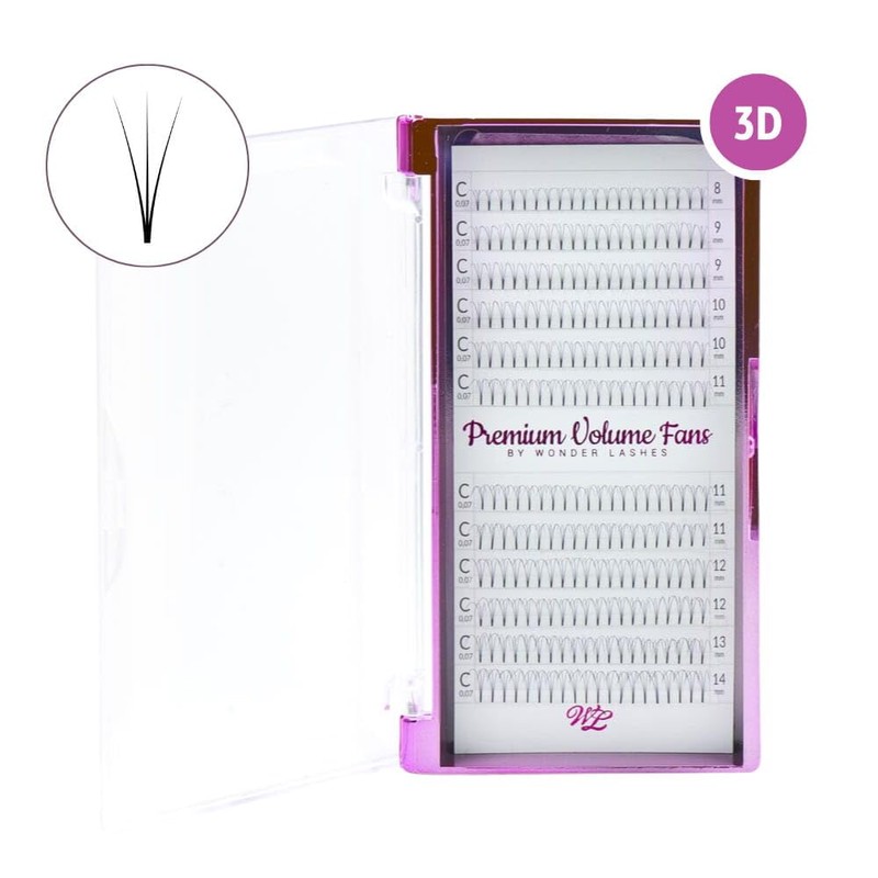 WL Wonder Lashes Künstliche Wimpern 3D für Professionell 0,07 Cluster