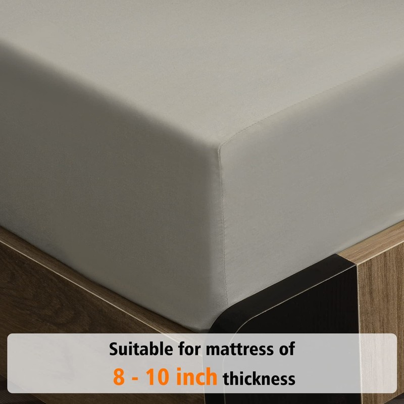 Lirex Fitted Sheet, Super King Size 100% Cotton 300 Thread