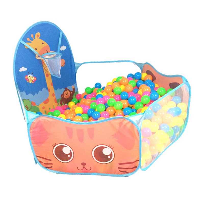 Kids Ball Pit Folding Cartoon Giraffe Baby Play Pool Tent