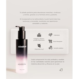 Skindion Kit Gel Hidratante y Gel Regenerativo Facial con Ácido Hialurónico y Colágeno  Conductor de Microcorriente                                   