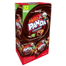 Hello Panda Meiji Hello Panda Chocolate Creme Filled Cookies, 0.75 oz, 32-count