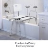 Medical King Sliding Shower Transfer Bench, Adjustable Height, Holds Up