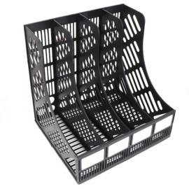 Revistero Bandeja Negra Para Documentos Bandeja Para Documentos Pantalla Moderna Para Oficina Revista 4 Compartimentos Organizador Organizador De Documentos De Escritorio