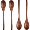 MIUPOO Long handle Wooden Spoon for Mixing Coffee Tea Jam