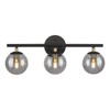 LMS Black Bathroom Vanity Light, 20.5 Inch 3-Light Modern Bathroom