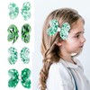 4Pcs St. Patrick's Day Hair Bow Clip Green Shamrock Bow