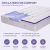 ChiXpace Dual Layer Memory Foam Twin XL Mattress Topper -
