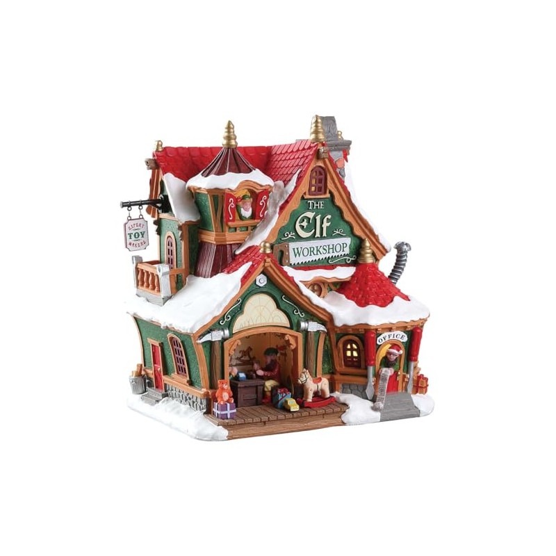Lemax 75291 Santa's Wonderland Lighted Buildings: The Elf Workshop