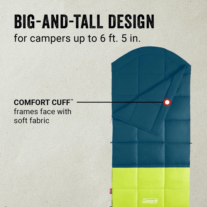 Coleman Kompact Sleeping Bag, Indoor/Outdoor Lightweight Sleeping Bag for Adults,