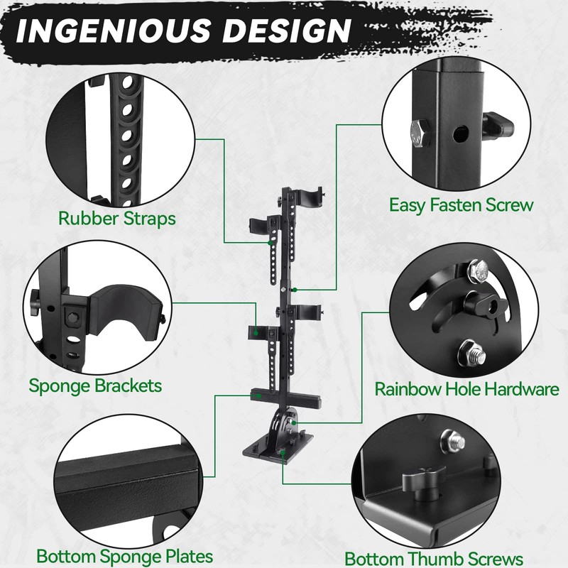 StarknightMT UTV Gun Holder UTV Gun Rack Stand Up Gun