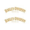 Motorcycle Classic Logo Harley Design Vinyl Decal #2 (Right and