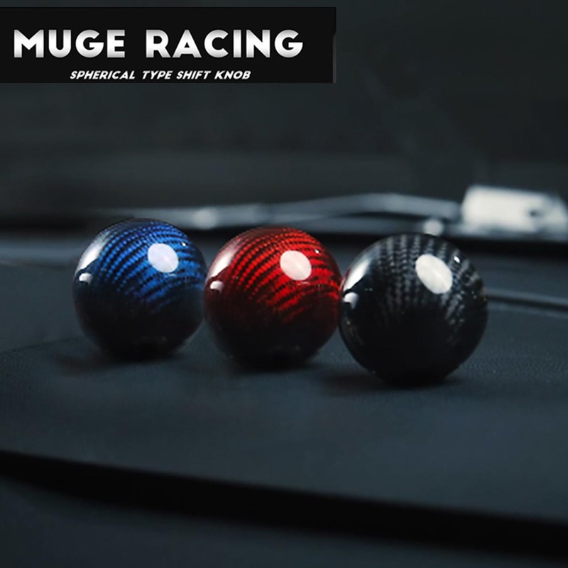 Real Carbon Fiber Shift Knob Gear Shifter Knobs with 3