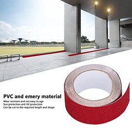 Cinta antideslizante, cinta de agarre para escaleras, pisadas, exteriores, interiores, impermeable, cinta de fricción, antideslizante, tiras antideslizantes de seguridad, 5 x 5 cm, color rojo