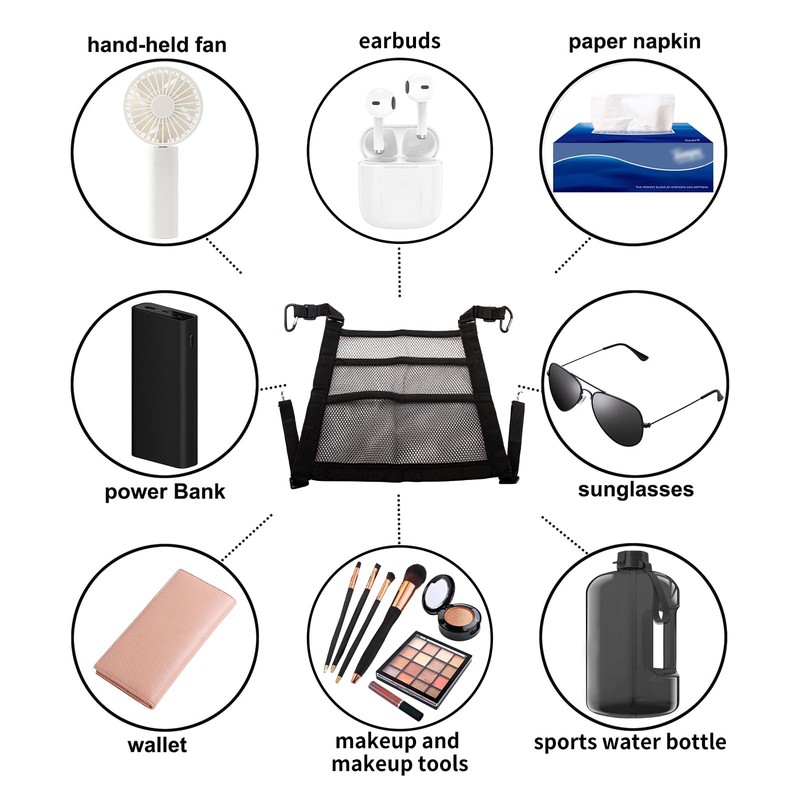 3 Layer Car Mesh Organizer Between Front Seat Backseat Mesh