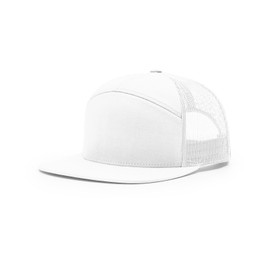 Richardson 168 7 Panel Trucker Hat - White, OSFM