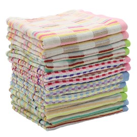 Face Towels, Set of 12, Remaining Thread Towels, Eco Mix Towels, Towels Made with Remaining Thread, 13.4 x 31.5 inches (34 x 80 cm)