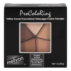 Mehron Maquillaje Para Ocultar Tatuajes Con 5 Tonos, 28g Tono