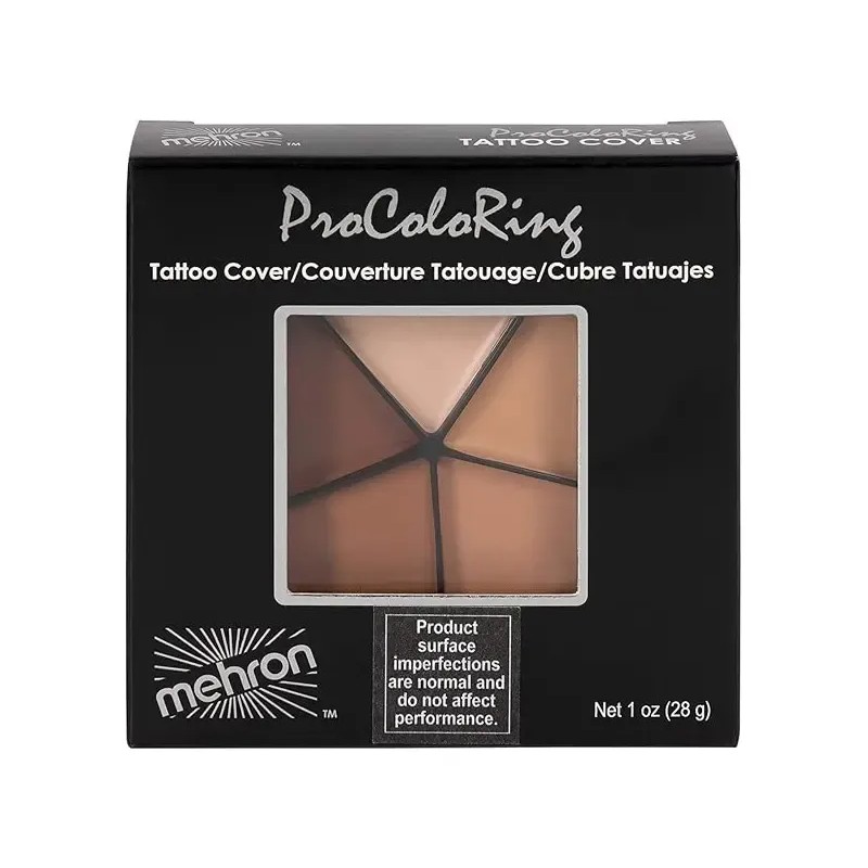 Mehron Maquillaje Para Ocultar Tatuajes Con 5 Tonos, 28g Tono