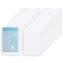 Morices 20 Pcs Card Holder Protector Sleeves, Transparent Credit Card Sleeve Plastic ID Card Protective Case Insert ​for Insurance Card Debit Card Driver's Licens
