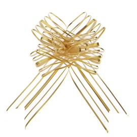 upain 20 Packs Pull Bows Gold Gift Wrapping Bows Large Organza Pulled Bow Ribbons for Gift Wrapping Flower Present Wedding Car Decoration