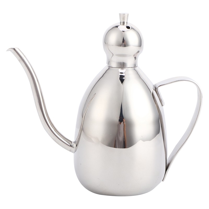 Oil Dispenser Stainless Steel Oil Bottle Leakproof Vinegar Pot Kitchen