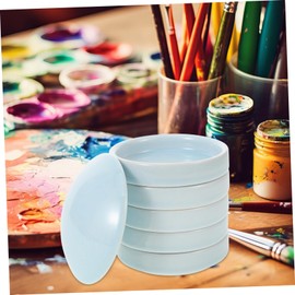 IWOWHERO 1set Ceramic Pigment Mixing Trays Lid Stackable Watercolor Paint Palette for Easy Mixing and Storage for Artists Students and Projects