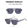 Long Keeper Retro Pilot Double Bridge Rectangle Pilot Sunglasses for