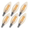 2W Candelabra Led Bulbs, Dimmable E12 Chandelier Light Bulbs, 2200K,