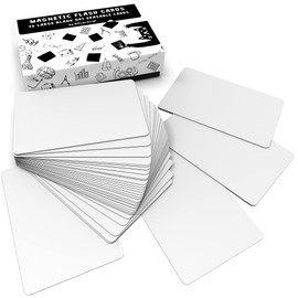 Attractivia Dry Erase Magnetic Labels 5.6 x 3.7 in, Dry Erase Magnets, 36-Pack, White Erasable Write-On All-Purpose Labels, for Office, Education, Home, Whiteboard