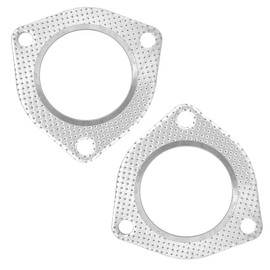winova Muffler Gasket, Turbo Gasket, Exhaust Gasket, Ceramic, High Temperature Resistant, Exhaust Leak Proof Triangle, φ2.7 inches (70 mm), Pitch: 3.3 inches (83 mm), Thickness 0.08 inches (2 mm),