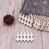 25Pcs Wooden Fence Embellishment, Fence Shaped Wooden Scrapbooking, Wooden Cutouts