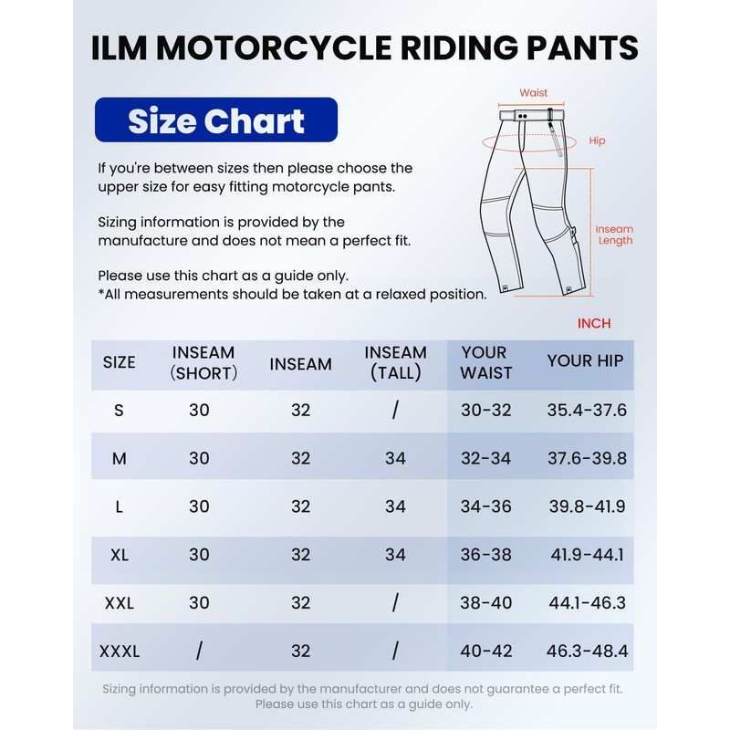 ILM Detachable Winter Motorcycle Riding Pants Men CE 2 Armored