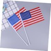 TEHAUX 50 Pack Usa Flags Mini America Flags Stick Polyester