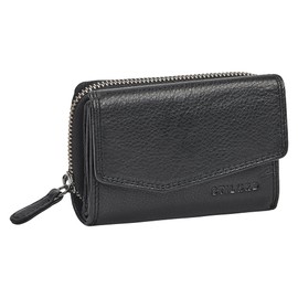 STILORD 'Carina' Stylish Womens Leather Purse Medium-Size - Genuine Leather Wallet for Women with Many Compartments - Retro NFC & RFID Blocking Purse with Gift Box, Colour:Black