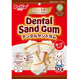Petio Dental Sand Gum Bone Type, Grain Free, Pack of 10