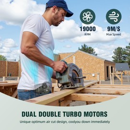 2025 AI Portable Waist Belt Fan, 10000mAh Rechargeable Battery Double Motors 19000RPM 100 Speeds Strong Airflow, Hands-Free Hanging Neck Fan, Wearable Clip on Fan for Camping Outdoor Jobsite-Amy Green