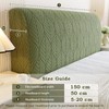 Seivunol Headboard Cover for King Size Bed 150cm Wide, Green