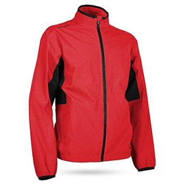 Sun Mountain 2019 Mens Monsoon Rain Jacket - Red-Black (Large)