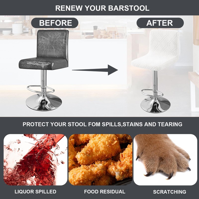 Eco-Ancheng Bar Stool Covers Set of 4 Counter Height Bar