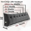 Velvet Triangular Headboard Wedge Pillow,Removable Cover Headboard Pillow Daybed Bunk