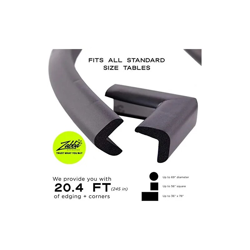 Set De Protectores De Esquinas Y Bordes Negro