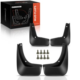 A-Premium Juego de 4 piezas Guardabarros Guardabarros Mudflaps con Hardware Kits Accesorio Compatible con Buick Regal 2017 Sedan & Regal Sportback 2018 Hatchback, Negro, Delantero LH RH y Trasero LH RH