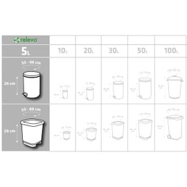 Relevo Pack of 80 Bin Liners 5 L - Fragranced 100% Recycled Bin Bags