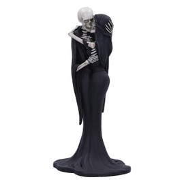 Nemesis Now Eternal Kiss 24cm Resin Gothic Wedding Gift Skeleton Kiss Figurine Cast in Finest Resin Hand Painted Black and White