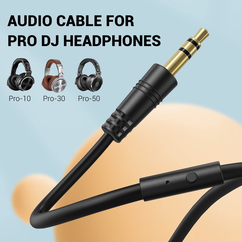 OneOdio Aux Cable 3.5mm for Pro10, Pro 30, Pro 50