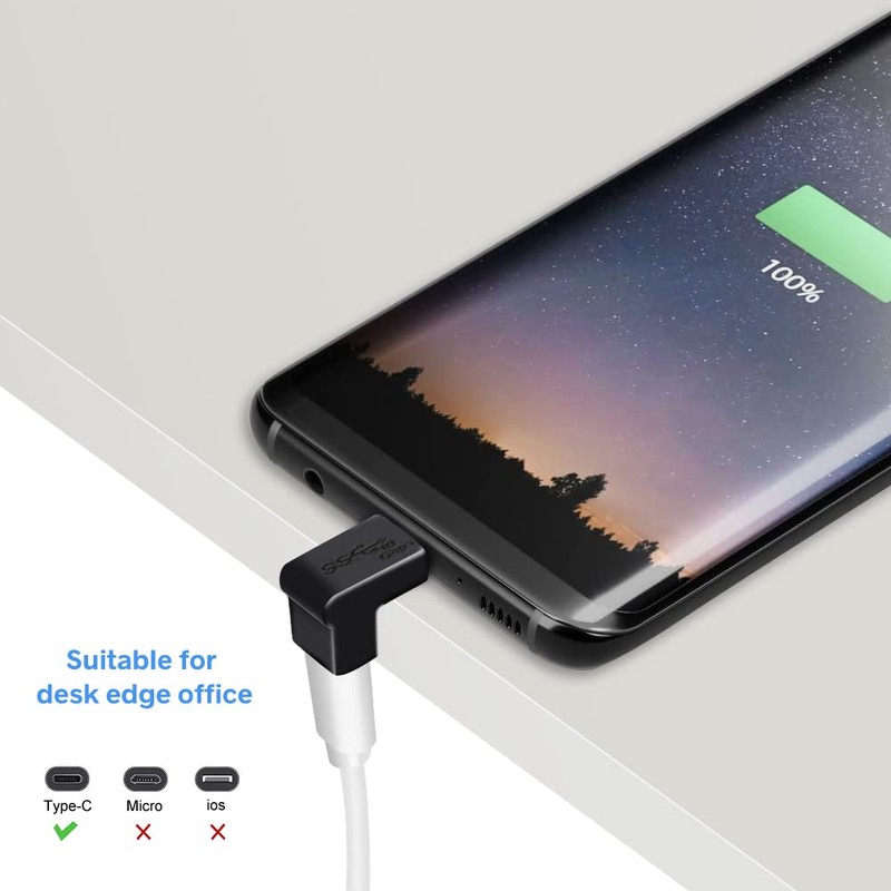 Seminer USB C 90 Degree Adapter (2 Pack), USB C