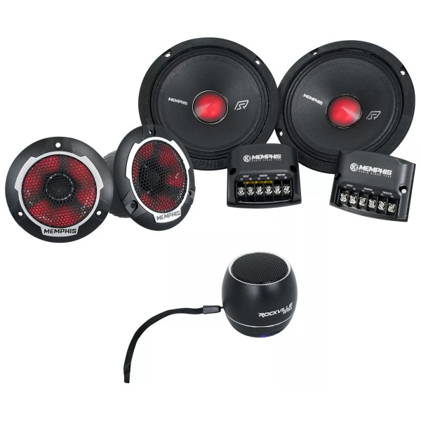 Memphis Audio SRXP62CV2 SRX Pro 6.5" 250w Component Car Speakers+Home
