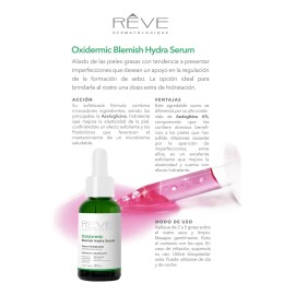 Rêve Oxidermic Blemish Hydra Serum Hidratante Equilibrante Tipo De Piel Piel Grasa