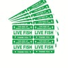 Live Fish Sticker,2x3 inch 200pcs Live Fish shippping Sticker